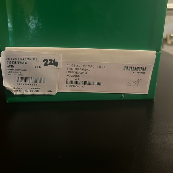 Bottega Veneta Stretch Mules. Size 42. Blue. Preowned. - Picture 2 of 7